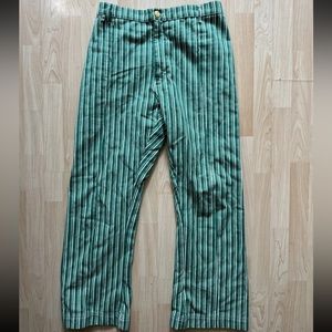 BIG BUD PRESS Western Pants Frontier Green Striped made in LA Sz XL